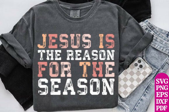 Christian Christmas Cross Jesus SVG Graphics for T-Shirt Designs