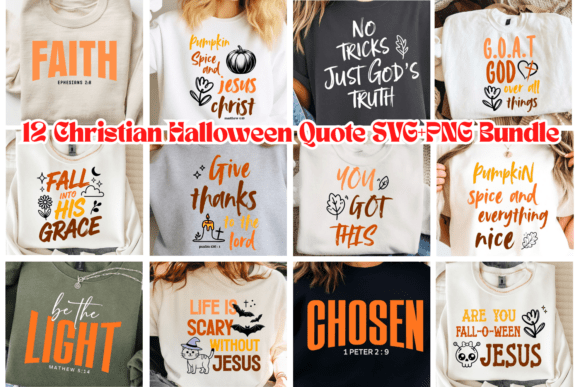 Funny Christian Halloween Graphics & T-Shirt Designs