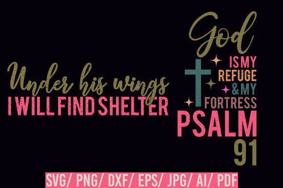 God Is My Refuge SVG: Christian Graphics for T-Shirt Designs