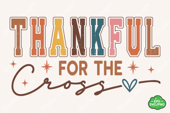 Grateful Cross SVG Cut File, Christian Graphics