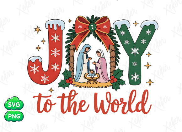 Joy to the World Graphics: Christmas T-Shirt Designs
